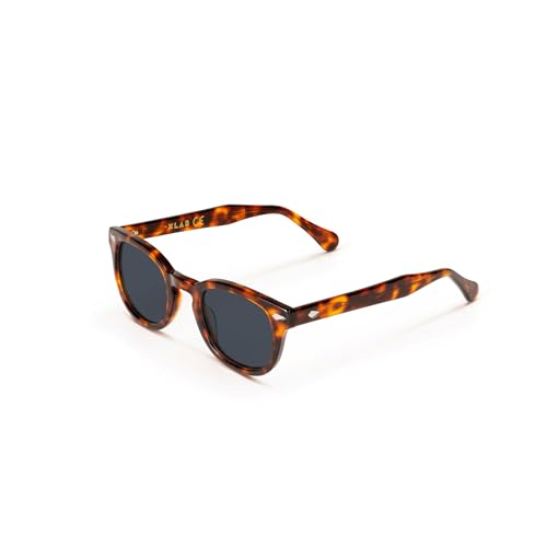 XLAB 8004 Sonnenbrille im Moscot-Stil, Unisex, 48mm, Dunkles Havanna/rauch von X-LAB