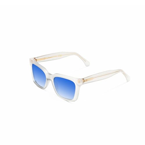 XLAB Panarea Sonnenbrille, 51 mm, Matt Klar/Farbverlauf Blau, Unisex von X-LAB