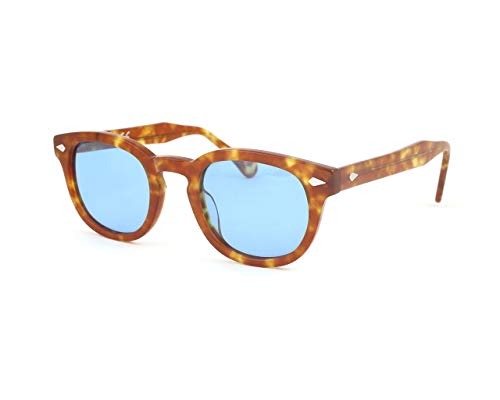 XLAB 8004 Sonnenbrille im Moscot-Stil, Unisex, 48mm, Helles Havanna/Himmelblau von X-LAB