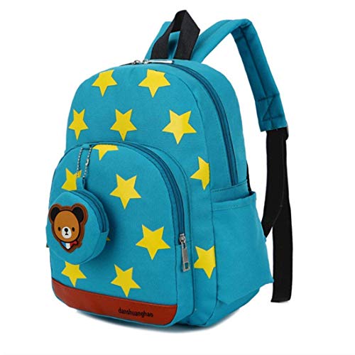 X-Labor Stern Kinder Babyrucksack ab 1 Jahr Minirucksack Kindergartenrucksack Schuletasche für Jungen Mädchen Kleinkinder Backpack grün von X-Labor