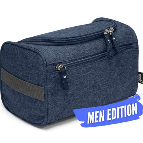 Stilvolle Kulturtasche Herren (Navy Blau) - Cool, Lässig, Praktisch - Kulturbeutel Herren zum Aufhängen - Hochwertige Waschtasche Männer von X-PROVE