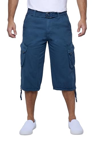X RAY Herren Taktische Cargo-Shorts mit Gürtel 45,7 cm Schrittlänge unterhalb des Knies Multi Pocket 3/4 Caprihose, Majolika-Blau, 50 X RAY Herren Taktische Cargo-Shorts mit Gürtel 45,7 cm Schrittlänge unterhalb des Knies Multi Pocket 3/4 Caprihose, Majolika-Blau, 50 von X RAY