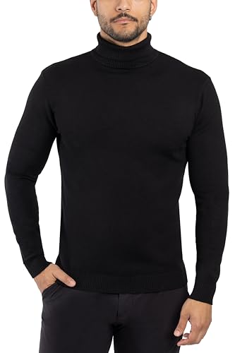 X RAY Mock Turtleneck & Mock Neck Sweater für Herren, Slim Fit Pullover mit Rollkragen (Regular & Big & Tall), Schwarz – Rollkragen, Mittel von X RAY