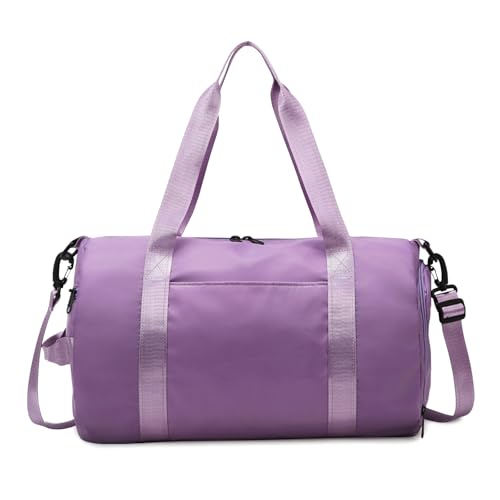 X SIM FITNESSX Sporttasche mit Schuhfach Damen/Herren Trainingstasche Sportbeutel Schwimmtasche Reisetasche für Sport Gym & Fitness Weekender Reisen (Lila) von X SIM FITNESSX