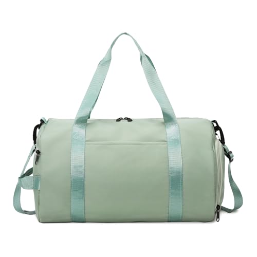 X SIM FITNESSX Sporttasche mit Schuhfach Damen/Herren Trainingstasche Sportbeutel Schwimmtasche Reisetasche für Sport Gym & Fitness Weekender Reisen (lichte Grün) von X SIM FITNESSX