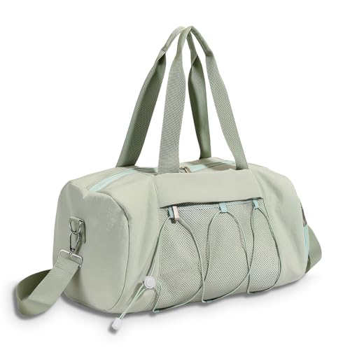 X SIM FITNESSX Sporttasche mit Schuhfach Damen/Herren Trainingstasche Sportbeutel Schwimmtasche Reisetasche für Sport Gym & Fitness Weekender Reisen Small Duffel Bag (Grün) von X SIM FITNESSX
