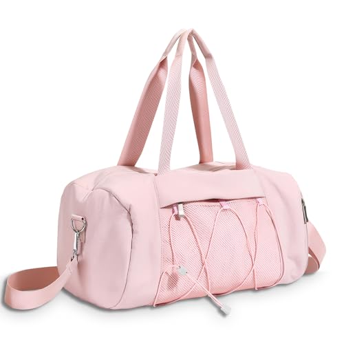 X SIM FITNESSX Sporttasche mit Schuhfach Damen/Herren Trainingstasche Sportbeutel Schwimmtasche Reisetasche für Sport Gym & Fitness Weekender Reisen Small Duffel Bag (Rosa) von X SIM FITNESSX