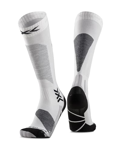 X-Socks Ski Discover OTC Womens Skiing Socks - High-Performance, optimaler Komfort, verbesserter Schutz und hervorragende Passform für ein unvergleichliches Skierlebnis - Weiß/Grau, 37-38 von X-Socks