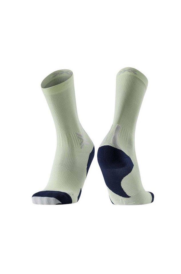 X-Socks Laufsocken Run Discover Crew neo lime/schwarz/grau Herren - 1 Paar von X-Socks