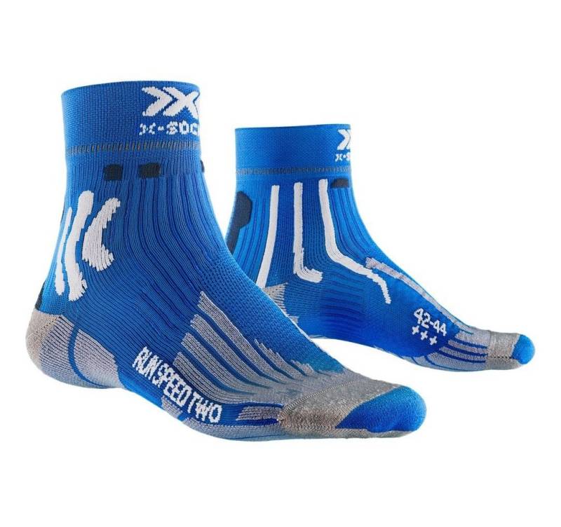 X-Socks Laufsocken Run Speed Two 4.0 blau/weiss Herren - 1 Paar von X-Socks