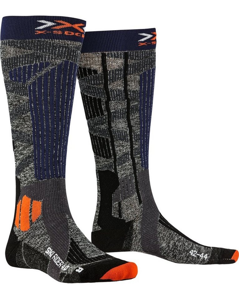 X-Socks Skisocken Ski Rider 4.0 anthrazit/blau Herren - 1 Paar von X-Socks