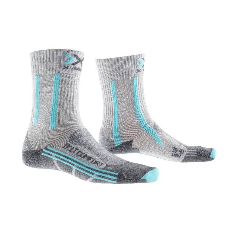 X-Socks Wandersocken Light Comfort hellgrau/azurblau Damen - 1 Paar von X-Socks
