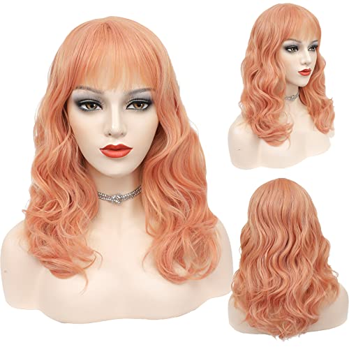 X-Tress Pink Wig Synthetisches Haar Welle 45cm Kurz Wig Bob für Frauen Locken Natürlich Aussehend Super Weich Haar Rosa X-Tress Pink Wig Synthetisches Haar Welle 45cm Kurz Wig Bob für Frauen Locken Natürlich Aussehend Super Weich Haar Rosa von X-TRESS
