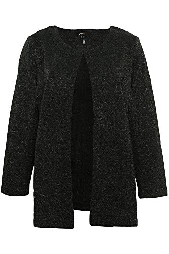 X-Two Yesta Jacke Cardigan Umhang Gehrock Strickjacke Damen Lagenlook Plusgröße, Farbe:schwarz, Damengrößen:50 von X-Two