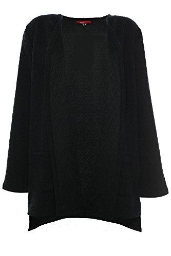 X-Two red Intisara Cardigan Wickeljacke Jacke Damen Lagenlook Plusgröße, Farbe:schwarz;Damengrößen:50 von X-Two