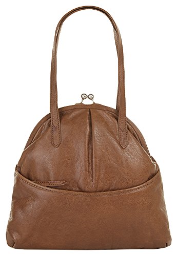 X-ZONE Handtasche Echt Leder cognac Damen - 019498 von X-ZONE