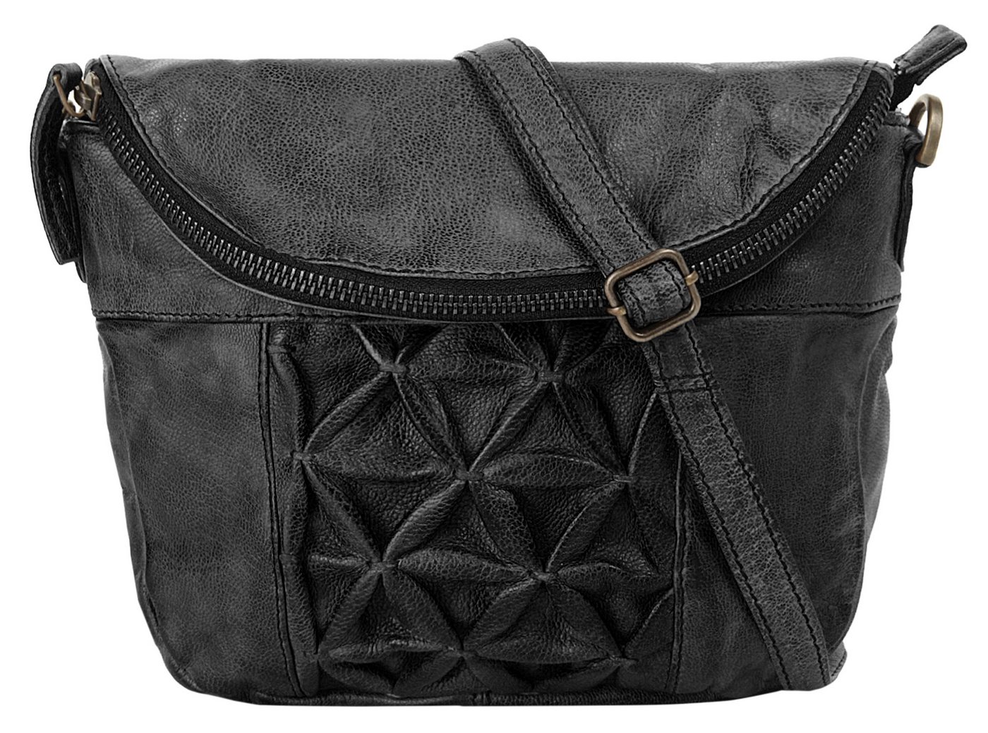 X-Zone Umhängetasche, echt Leder von X-Zone