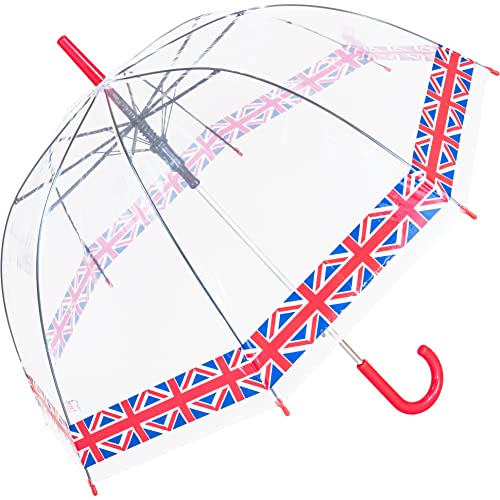 X-brella Union Jack Dome Regenschirm, farblos von X-brella