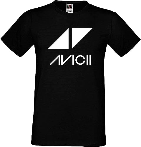 Avicii Logo Mens Short Sleeve T-Shirt T-Shirts & Hemden(X-Large) von X2024LIAN