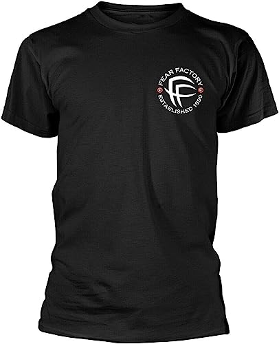 Fear Factory 30 Years of Fear (Black) T Shirt New Men T-Shirt Black T-Shirts & Hemden(X-Large) von X2024LIAN