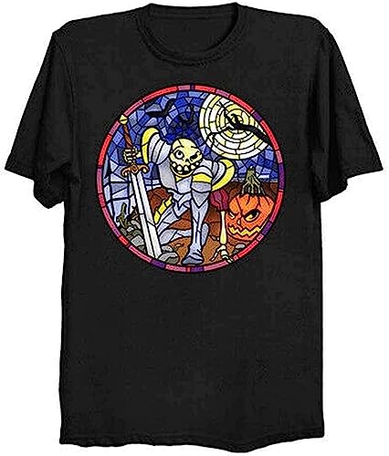 MediEvil Sir Daniel Fortesque Stained Glass Window Horror Black T-Shirt Black T-Shirts & Hemden(Large) von X2024LIAN