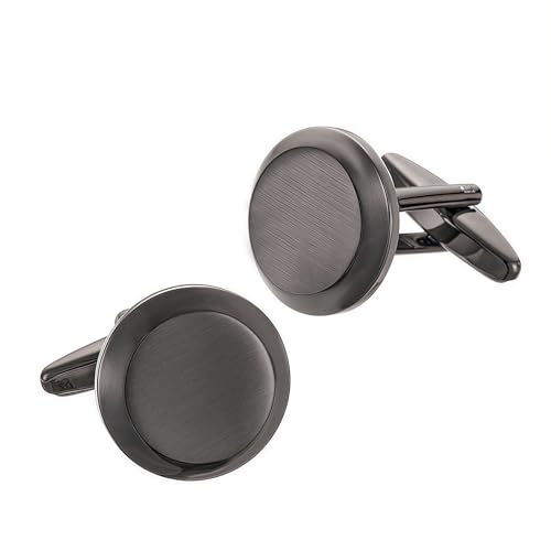 1 Paar elegante Metall-Hemdnieten, anspruchsvolles Design, Metallstruktur, geeignet für formelle Kleidung oder stilvolle Freizeitkleidung, Herren-Manschettenknöpfe, Einheitsgröße, Wie beschrieben, Wie von XAGMODSHN