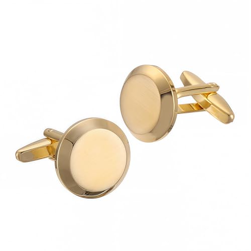 1 Paar elegante Metall-Hemdnieten, anspruchsvolles Design, Metallstruktur, geeignet für formelle Kleidung oder stilvolle Freizeitkleidung, Herren-Manschettenknöpfe, Einheitsgröße, Wie beschrieben, Wie von XAGMODSHN