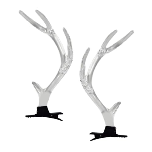 2 transparente Weihnachts-Haarspangen, Festival-Kopfbedeckung für Damen, Kinder, Pony, Fotografieren, Einkaufen, Reisen, Slip von XAGMODSHN