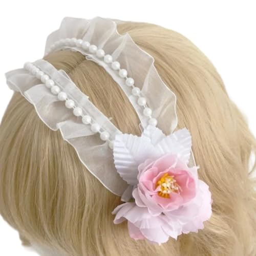 Blaues französisches Haarband mit Spitze, Blume, Haarschmuck, zart und elegant, Kopfschmuck für Damen und Mädchen Blaues französisches Haarband mit Spitze, Blume, Haarschmuck, zart und elegant, Kopfschmuck für Damen und Mädchen von XAGMODSHN