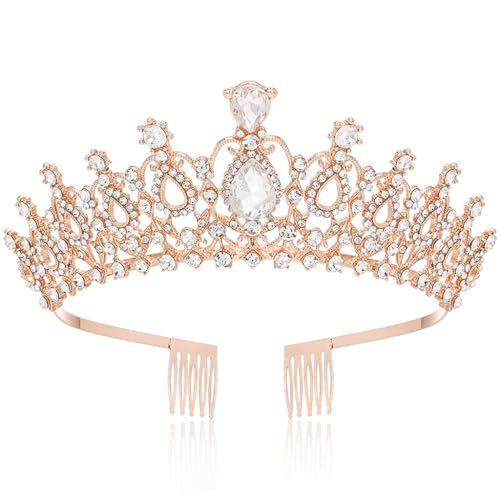 Brautschmuck mit Befestigungskamm für Hochzeit, Party, Kopfschmuck mit Strasssteinen, Frau Geburtstag Brautschmuck mit Befestigungskamm für Hochzeit, Party, Kopfschmuck mit Strasssteinen, Frau Geburtstag von XAGMODSHN