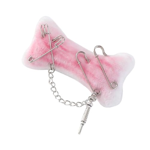 Brosche Knochen-Haarspange mit Anstecknadel für Damen und Kinder, Kopfschmuck, Haarspangen, Haarspangen, pelzige Haarspange von XAGMODSHN