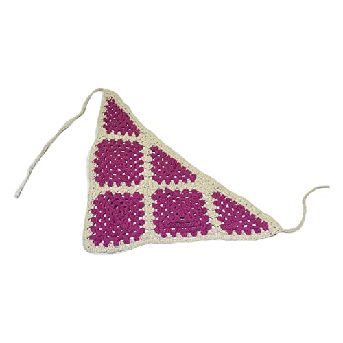 Buntes gehäkeltes Bandana für Damen, Kopftuch, Muster, Turban, Raffhalter für Dreieck, Kopfwickel, hübsch Buntes gehäkeltes Bandana für Damen, Kopftuch, Muster, Turban, Raffhalter für Dreieck, Kopfwickel, hübsch von XAGMODSHN