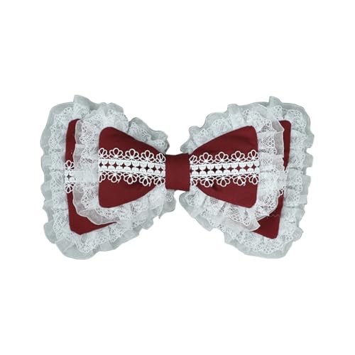 Cosplay Haarspange Schleife Haarnadel Rüschen Spitze Entenschnabel Clip für süße Mädchen Cosplay Dienstmädchen Kopfbedeckung Foto Requisiten von XAGMODSHN