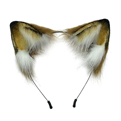 Cosplay Wolf Ohren Haarreif Plüsch Tier Ohren Stirnbänder Pelzig für Katzenohren Kopfschmuck Cosplay Halloween Party Decorati von XAGMODSHN