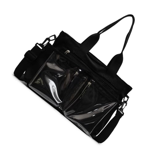 Damen Nylon Handtasche Geräumige Designs mit mehreren Fächern Schulter Crossbody Tasche für Einkaufen und Pendeln Stilvolle Umhängetasche, Schwarz , One Size von XAGMODSHN