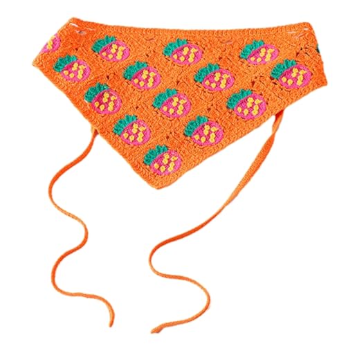 Damen Turban Erdbeere Kopftuch Floral Kopfbedeckung Halstuch Haarband Kopftuch Urlaub Foto Requisiten gehäkelter Turban von XAGMODSHN