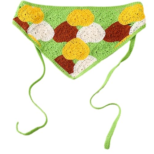 Damen Turban Erdbeere Kopftuch Floral Kopfbedeckung Halstuch Haarband Kopftuch Urlaub Foto Requisiten gehäkelter Turban von XAGMODSHN