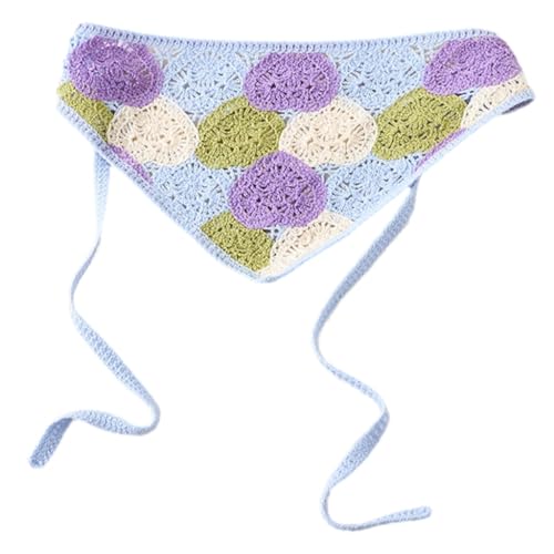 Damen Turban Erdbeere Kopftuch Floral Kopfbedeckung Halstuch Haarband Kopftuch Urlaub Foto Requisiten gehäkelter Turban von XAGMODSHN