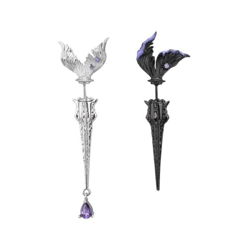 Dark Styles Ohrstecker aus Legierung mit einzigartigen Fischschwanz-Piercing-Designs für Mode-Enthusiasten und Trendsetter von XAGMODSHN