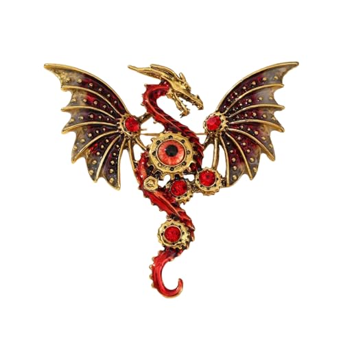 Dragon Emblems Brosche Sturdy Legierung Gefertigtes Schmuck Tragbar Um Jedem Kleidermischten Drachenform Juwely Persönlichkeit Zu Verleihen von XAGMODSHN