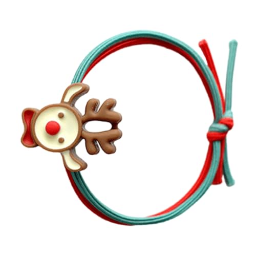 Elastische Haargummis für Mädchen, Cartoon-Design, Pferdeschwanz-Halter, Weihnachten, elastisches Haarband von XAGMODSHN