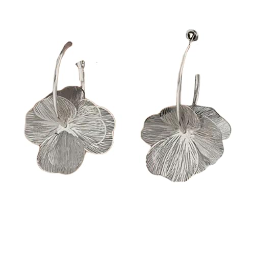 Elegante Goldene Blumen Ohrringe Übergroße Blumenohrzubehör Vielseitiger Kleidung Tag Zu Nacht Outfit Enhancer Elegante Kostümohrringe Abendkleidung von XAGMODSHN