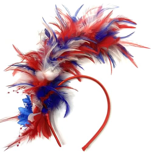 Feder-Stirnband im Vintage-Stil der 1920er Jahre, für Damen, Mädchen, 20er-Jahre-Kostüm, Partys, Bühnenauftritte, weiches Stoffband von XAGMODSHN