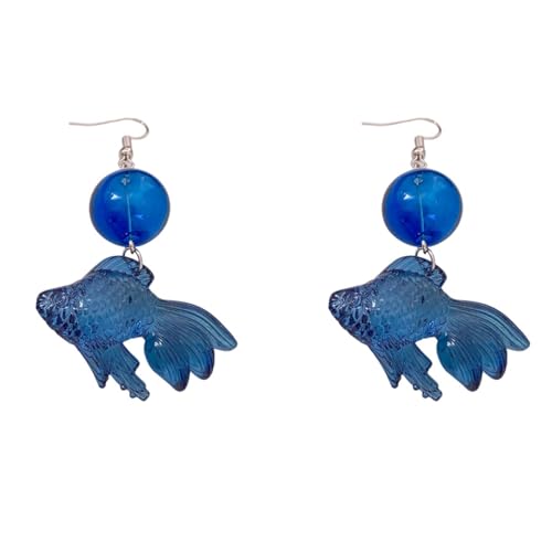 Fisch Dangle Ohrringe Ohrschnallen Anhänger Ohrringe Glas Textur Schmuck Geeignet Für Modeliebhaber Präsentieren Sie Vintage Glassentropfen von XAGMODSHN