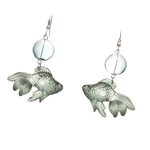 Fisch Dangle Ohrringe Ohrschnallen Anhänger Ohrringe Glas Textur Schmuck Geeignet Für Modeliebhaber Präsentieren Sie Vintage Glassentropfen von XAGMODSHN