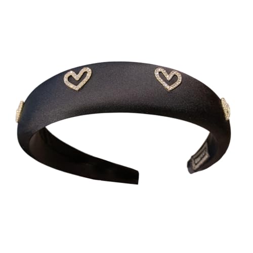 Funkelnde Stirnbänder mit herzförmigen Strasssteinen, Haarband für Damen und Mädchen, bequemer Kopfschmuck für verschiedene Anlässe von XAGMODSHN