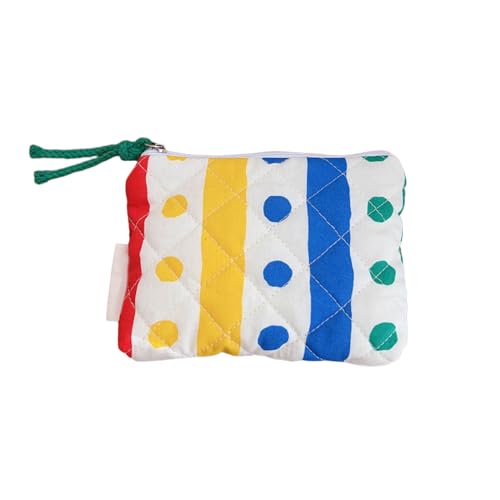 Gesteppte Make-up-Tasche aus Baumwolle, niedliches Muster, modische Kosmetik-Aufbewahrung, Organizer, Geldtasche für Damen, kleine Kleingeldtasche, a, Mass Beauty von XAGMODSHN