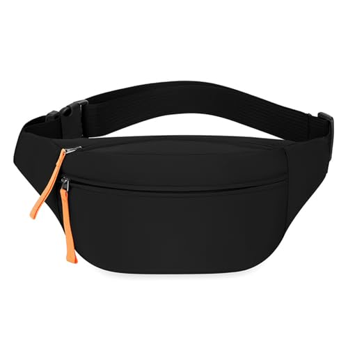 Gürteltasche Hüfttasche mit verstellbarem Gurt Brusttasche praktische Crossbody-Tasche praktische Hüfttasche für Damen und Herren, Farbe: Schwarz von XAGMODSHN