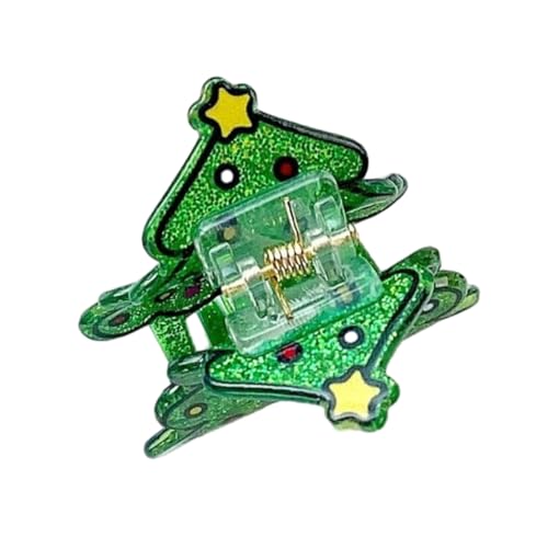 Haarklammer mit Weihnachtsmann-/Baum-/Schneeflocken-/Schneemann-Muster, zarte Damen-Haarklammer zum Fotografieren von XAGMODSHN