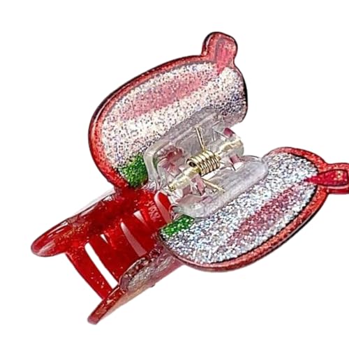 Haarklammer mit Weihnachtsmann-/Baum-/Schneeflocken-/Schneemann-Muster, zarte Damen-Haarklammer zum Fotografieren von XAGMODSHN